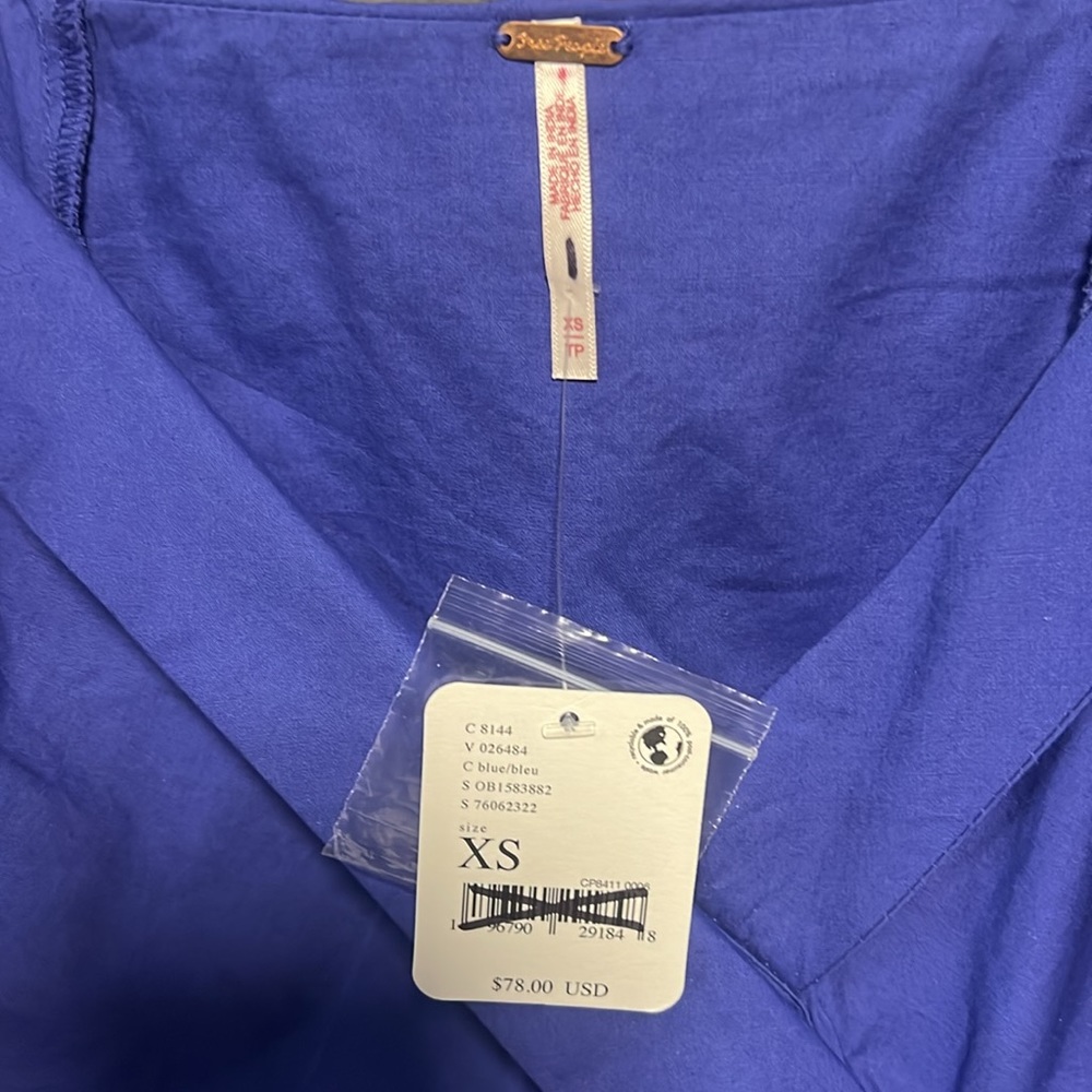 Free People After Hours Shirt Mini Dress in Blue - Picture 5 of 6